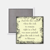 Anais Nin Risico Quote Magnet (Voorkant / Achterkant)