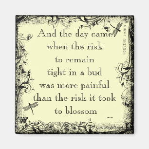 Anais Nin Risico Quote Magnet