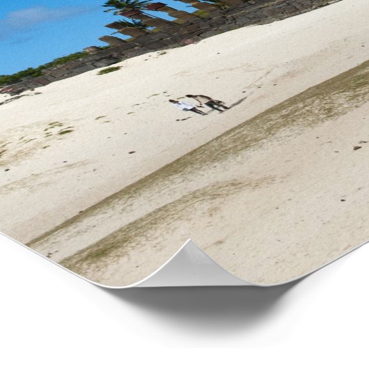 Anakena, Rapa Nui, Paaseiland, Chili Poster (Hoek)