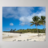 Anakena, Rapa Nui, Paaseiland, Chili Poster (Voorkant)