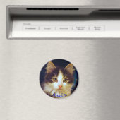 Anakin Twee Legged Kat, Leuke Kitten Ronde Magneet (Insitu (Vaatwasser))