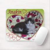Anakin Two Legged Cat Ladybug Heart KittyMousepad Muismat (Met muis)