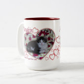 Anakin Two Legged Cat, Ladybugs Hearts, Kitten Mok (Voorkant links)