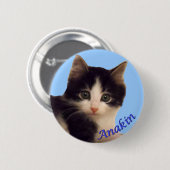 Anakin Two Legged Cat Logo, Cute Kitten Button (Voorkant /achterkant)