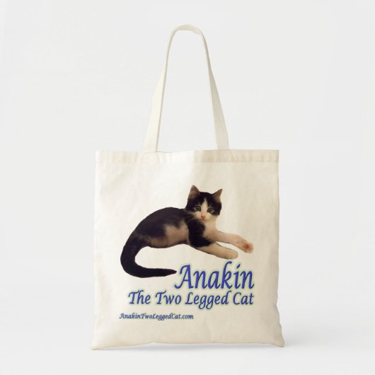 Anakin Two Legged Cat Logo, Cute Kitten Canvas tas (Voorkant)