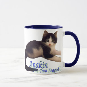 Anakin Two Legged Cat Logo, Cute Kitten Mok