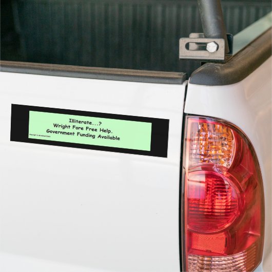 analfabeet bumpersticker (Op Truck)