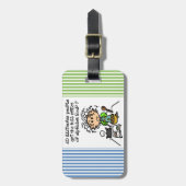 Analfabeet volk Humor Bagagelabel (Voorkant verticaal)