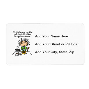 Analfabeet volk Humor Etiket