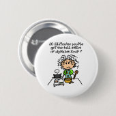 Analfabeet volk Humor Ronde Button 5,7 Cm (Voorkant /achterkant)