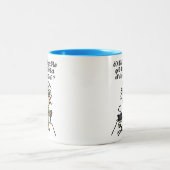 Analfabeet volk Humor Tweekleurige Koffiemok (Center)