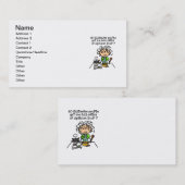 Analfabeet volk Humor Visitekaartje (Voorkant / Achterkant)