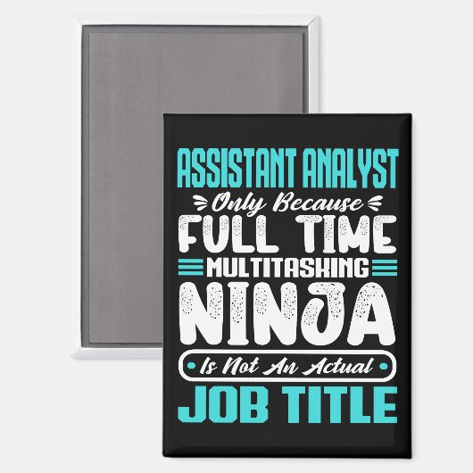 Analist-assistent Multitasker Functie Titel Vaardi Magneet (Voorkant / Achterkant)