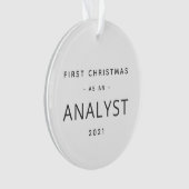 analist Eerste Kerstmis Modern Custom Holiday Ornament (voorkant)