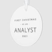 analist Eerste Kerstmis Modern Custom Holiday Ornament (voorkant)