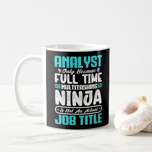Analist Functie Beroep Grappige Analist Vaardighed Koffiemok (Met donut)