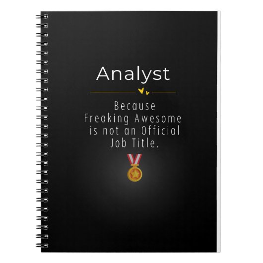 analist notitieboek (Voorkant)