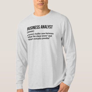 Analist overdag, komiek 's nachts definitie T-shir T-shirt