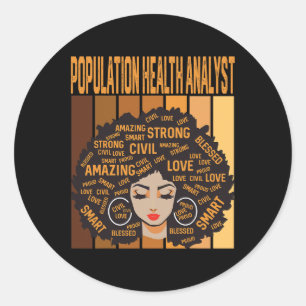 Analist Volksgezondheid Black History Month Prid Ronde Sticker