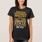 analist voor mediaonderzoek t-shirt (Voorkant)