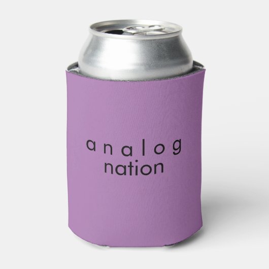Analog Nation Lavendel Schuim Blikhouder Blikjeskoeler (Blikje Voorkant)