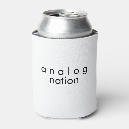Analog Nation Witte schuim blikje koeler (Blikje Voorkant)