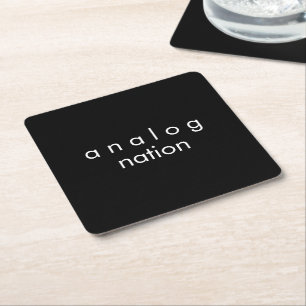 Analog Nation Zwarte Papieren Onderzetter