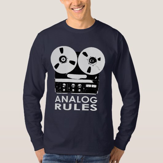 ANALOG REGELS T-shirt lange hoes door Stephen Hugh (Voorkant)