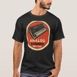 ANALOG SYNTHESIZER MUSIC RECORDING RETRO ONTWERP T-SHIRT