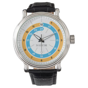 Analoge 24-uurs horloge