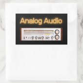 Analoge audio Oude HI FI Rechthoekige Sticker (Tas)