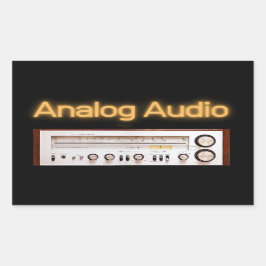 Analoge audio Oude HI FI Rechthoekige Sticker