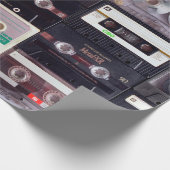 Analoge audiocassette-tapes cadeaupapier (Hoek)