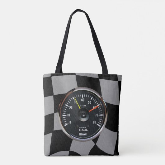  analoge automatische Tachometer-racering Tote Bag (Achterkant)