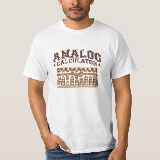 Analoge calculator t-shirt (Voorkant)