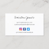  analoge camera fotografie visitekaartje (Achterkant)