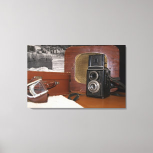 analoge camera-recorder canvas afdruk