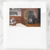  analoge camera-recorder rechthoekige sticker (Tas)