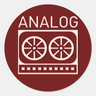 Analoge cassette ronde sticker