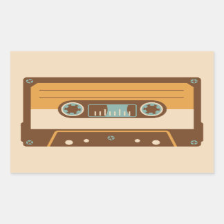 Analoge Cassettebandje ontwerp Rechthoekige Sticker