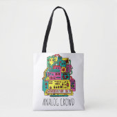 analoge crowddoedel tote bag (Voorkant)