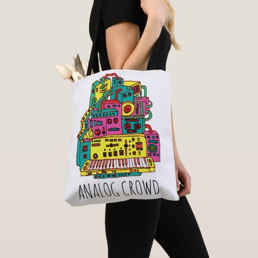 analoge crowddoedel tote bag (Dichtbij)