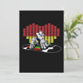 Analoge DJ-partijuitnodiging Kaart (Staand voorkant)