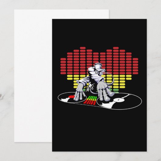 Analoge DJ-partijuitnodiging Kaart (Voorkant / Achterkant)