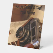 analoge fotocamera Retro Reclamebord Met Voetstuk (Voorkant)