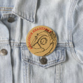 Analoge hartslag ronde button 7,6 cm (In situ)