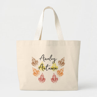 Analoge Herfst Grote Tote Bag