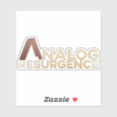 Analoge heropleving (op maat gesneden vinylSticker Sticker (Vel)