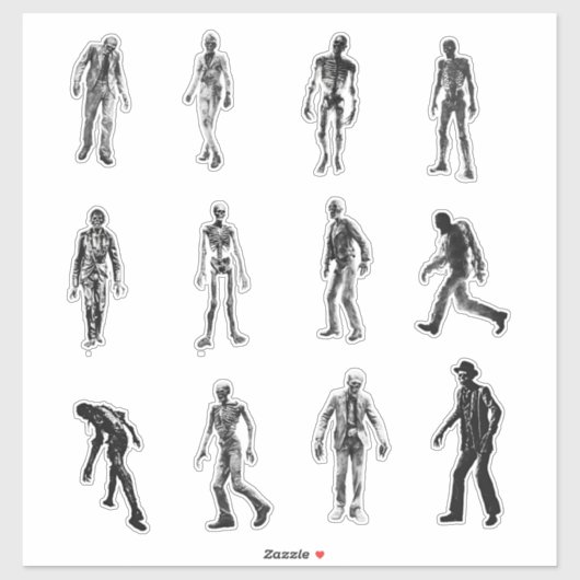 Analoge Horror Zombie Stickers (Vel)