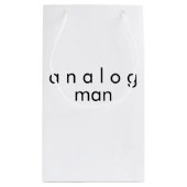 Analoge Man Witte Klein Cadeauzakje (Achterkant)